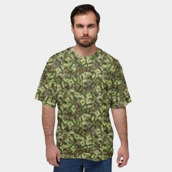 Футболка оверсайз мужская Милитари деньги, цвет: 3D-принт — фото 2