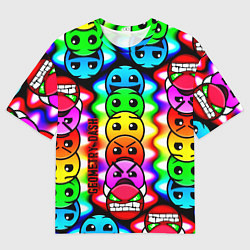 Мужская футболка оверсайз Geometry smile dash