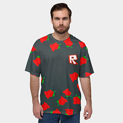 Футболка оверсайз мужская Roblox rose, цвет: 3D-принт — фото 2