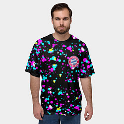 Футболка оверсайз мужская Бавария Мюнхен неоновые краски, цвет: 3D-принт — фото 2