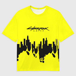 Футболка оверсайз мужская Cyberpunk 2077 geometry yellow, цвет: 3D-принт