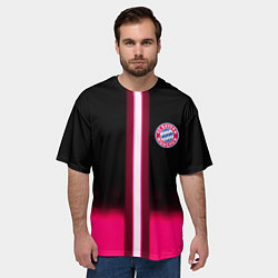 Футболка оверсайз мужская Бавария Мюнхен текстура, цвет: 3D-принт — фото 2