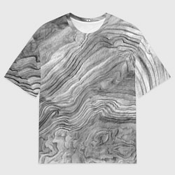 Мужская футболка оверсайз Текстура дерева - абстракция