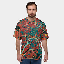 Футболка оверсайз мужская Vibrant Moscow, цвет: 3D-принт — фото 2
