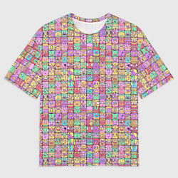 Мужская футболка оверсайз Человечки эмоциональные