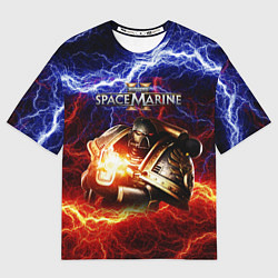 Футболка оверсайз мужская Warhammer 40000 space marine 2, цвет: 3D-принт