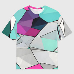 Мужская футболка оверсайз Яркая геометрическая абстракция