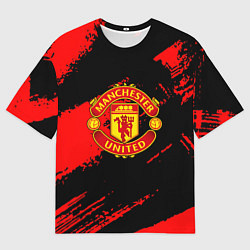 Футболка оверсайз мужская Манчестер Юнайтед фк, цвет: 3D-принт