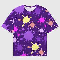 Мужская футболка оверсайз Крупные кляксы