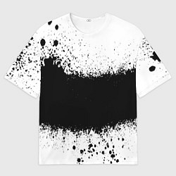 Мужская футболка оверсайз Просто краски чёрные