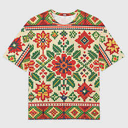 Мужская футболка оверсайз Славянский узор и орнамент