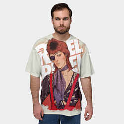 Футболка оверсайз мужская David Bowie Rebel, цвет: 3D-принт — фото 2