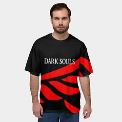 Футболка оверсайз мужская Dark souls game wings, цвет: 3D-принт — фото 2