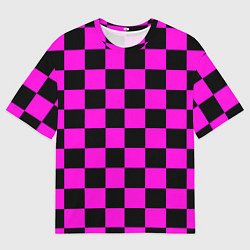 Мужская футболка оверсайз Эмо шахматная клетка - неформальная мода