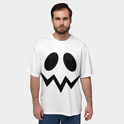 Футболка оверсайз мужская Злой призрак верх, цвет: 3D-принт — фото 2