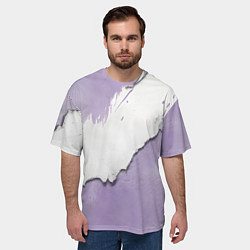 Футболка оверсайз мужская Штукатурка и лавандовая краска, цвет: 3D-принт — фото 2