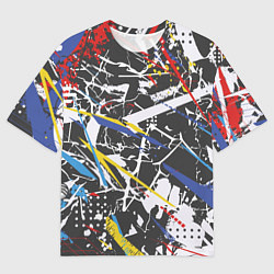 Мужская футболка оверсайз Дизайнерская абстракция
