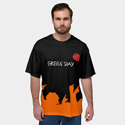Футболка оверсайз мужская Green day rock, цвет: 3D-принт — фото 2