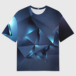 Мужская футболка оверсайз Геометрия с подсветкой