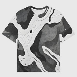 Мужская футболка оверсайз Камуфляж темный