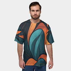 Футболка оверсайз мужская Темные и теплые контрасты, цвет: 3D-принт — фото 2