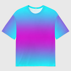 Футболка оверсайз мужская Градиент неоновые цвета, цвет: 3D-принт