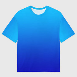 Мужская футболка оверсайз Голубой градиент