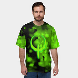 Футболка оверсайз мужская Квейк кислотная зима, цвет: 3D-принт — фото 2