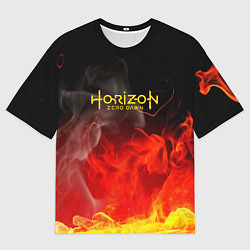 Футболка оверсайз мужская Horizon: Zero Dawn fire, цвет: 3D-принт