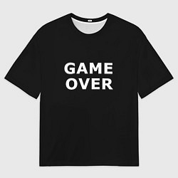 Футболка оверсайз мужская Game over white logo, цвет: 3D-принт
