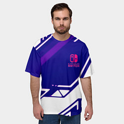 Футболка оверсайз мужская Нинтендо геометрия киберспорт, цвет: 3D-принт — фото 2