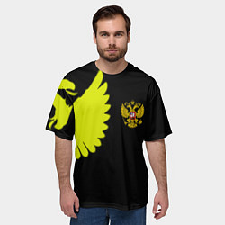 Футболка оверсайз мужская Герб РФ орёл, цвет: 3D-принт — фото 2