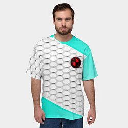 Футболка оверсайз мужская BMW carbon steel, цвет: 3D-принт — фото 2