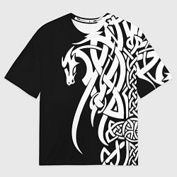 Мужская футболка оверсайз Языческий кельтский орнамент тату