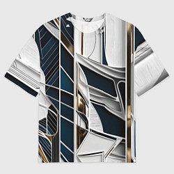 Мужская футболка оверсайз Кибер текстура