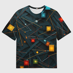 Футболка оверсайз мужская Геометрическая абстракция, цвет: 3D-принт
