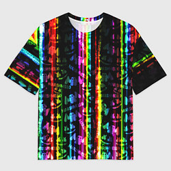 Мужская футболка оверсайз Marshmello градиент