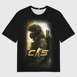 Футболка оверсайз мужская Counter strike спецназовец, цвет: 3D-принт