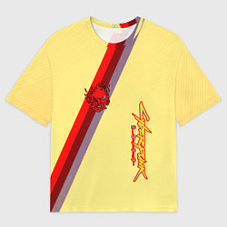 Мужская футболка оверсайз Samurai geometry steel