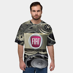 Футболка оверсайз мужская FIAT logo motors, цвет: 3D-принт — фото 2