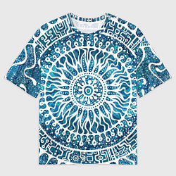 Мужская футболка оверсайз Зимний шаманский бубен