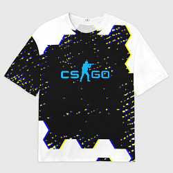 Футболка оверсайз мужская CS соты абстракция, цвет: 3D-принт
