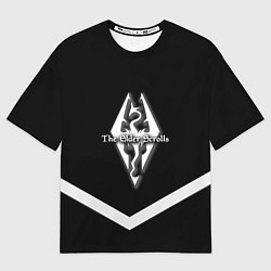 Мужская футболка оверсайз The Elder Scrolls geometry steel