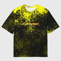 Футболка оверсайз мужская Cyberpunk брызги красок, цвет: 3D-принт