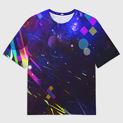 Мужская футболка оверсайз Космическая геометрия
