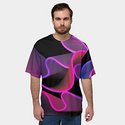 Футболка оверсайз мужская Линейная геометрия, цвет: 3D-принт — фото 2