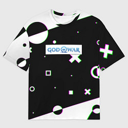 Футболка оверсайз мужская God of war game patten, цвет: 3D-принт