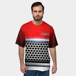 Футболка оверсайз мужская AUDI metal collection game, цвет: 3D-принт — фото 2
