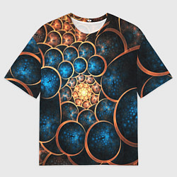 Мужская футболка оверсайз Оптическая абстракция круги