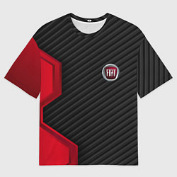 Мужская футболка оверсайз FIAT текстура метал